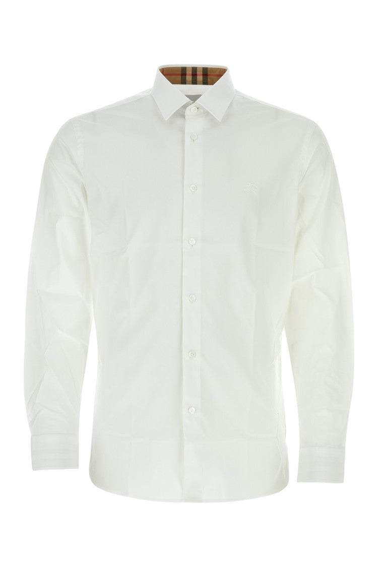 Burberry White Stretch Poplin Shirt