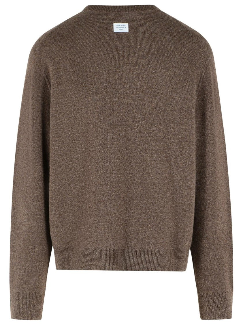 Acne Studios Brown Ribbed Cashmere Sweater