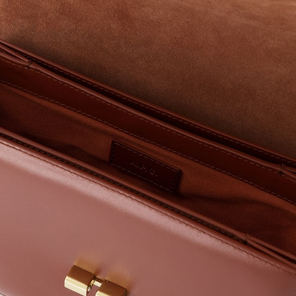 A.P.C. Grace Small Hobo Bag - Hazelnut - Leather