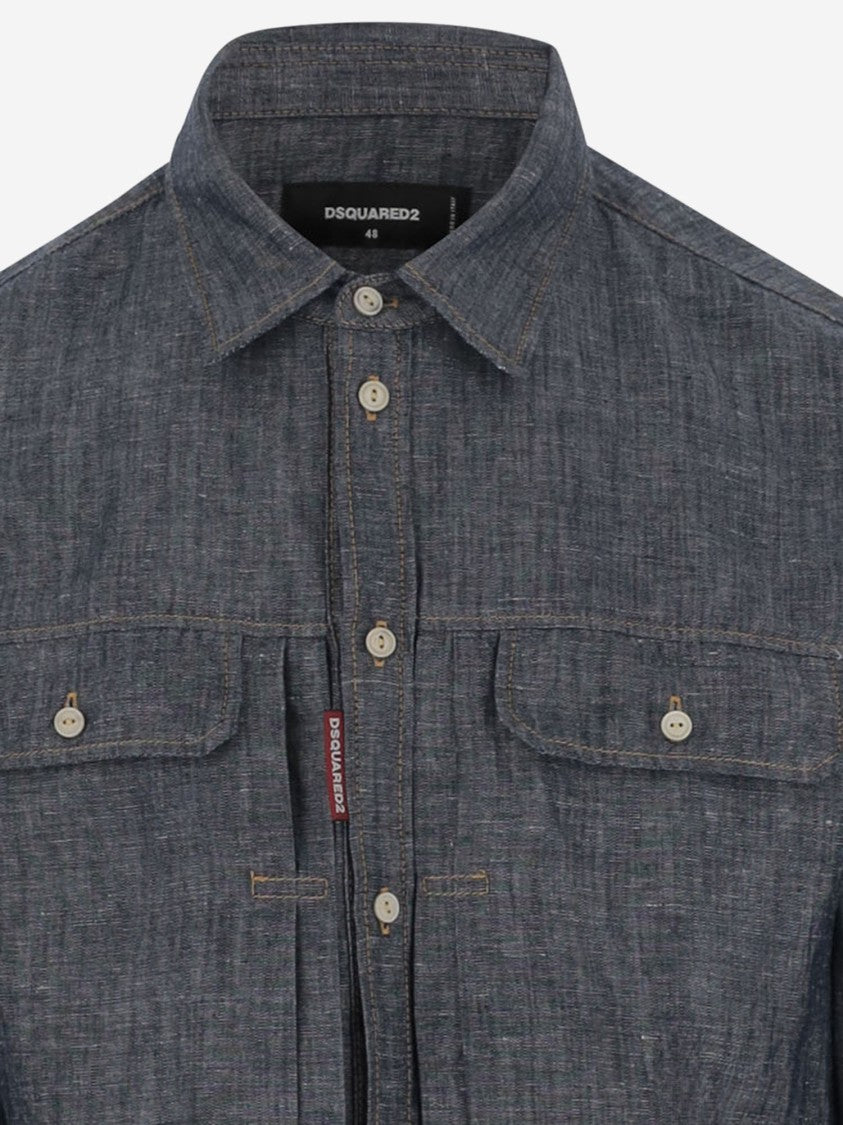 Dsquared2 Cotton And Linen Shirt
