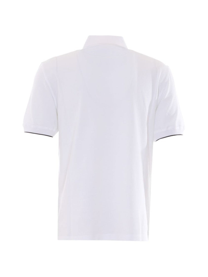 Brunello Cucinelli Textured Embroidered Short-Sleeve Polo Shirt