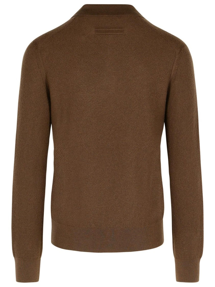 Zegna Oasi' Brown Cashmere Sweater