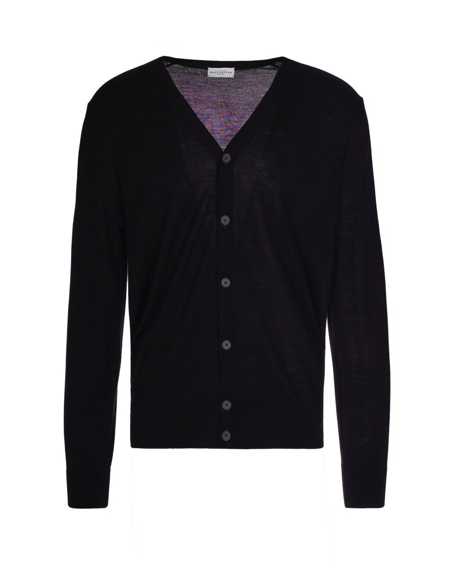 Ballantyne Black Wool Cardigan