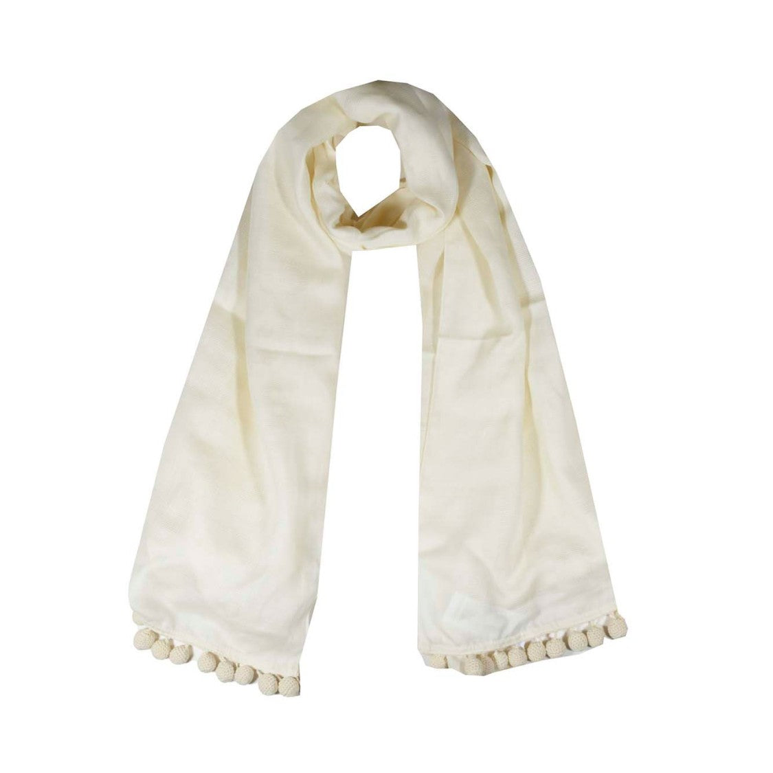 Max Mara Fumana Stole In Butter White Jacquard Fabric