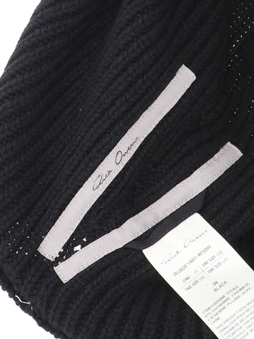 Rick Owens Textured Ribbed Cashmere Hood By Rick Owens