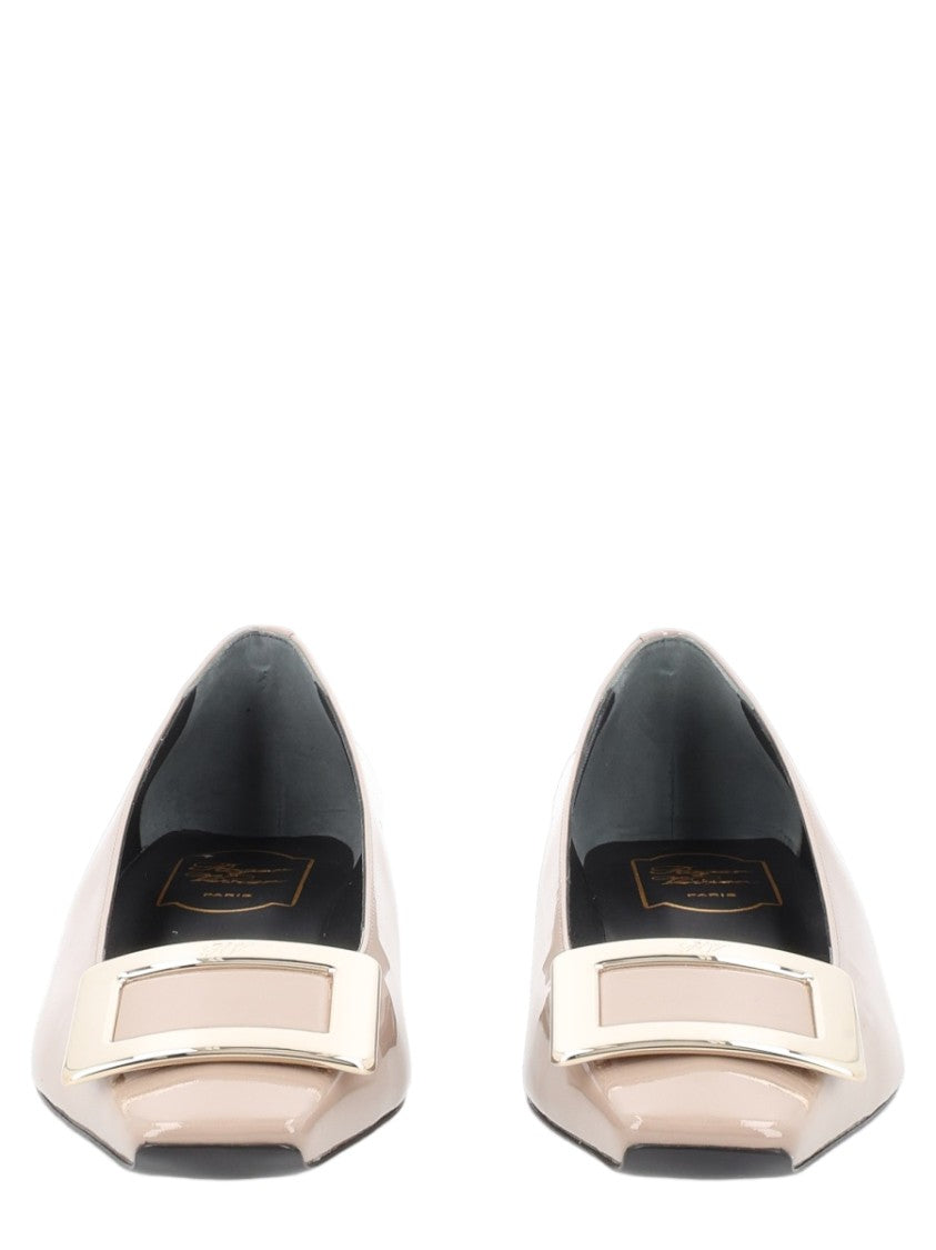 Roger Vivier Belle Vivier Glossy Patent Calfskin Flats