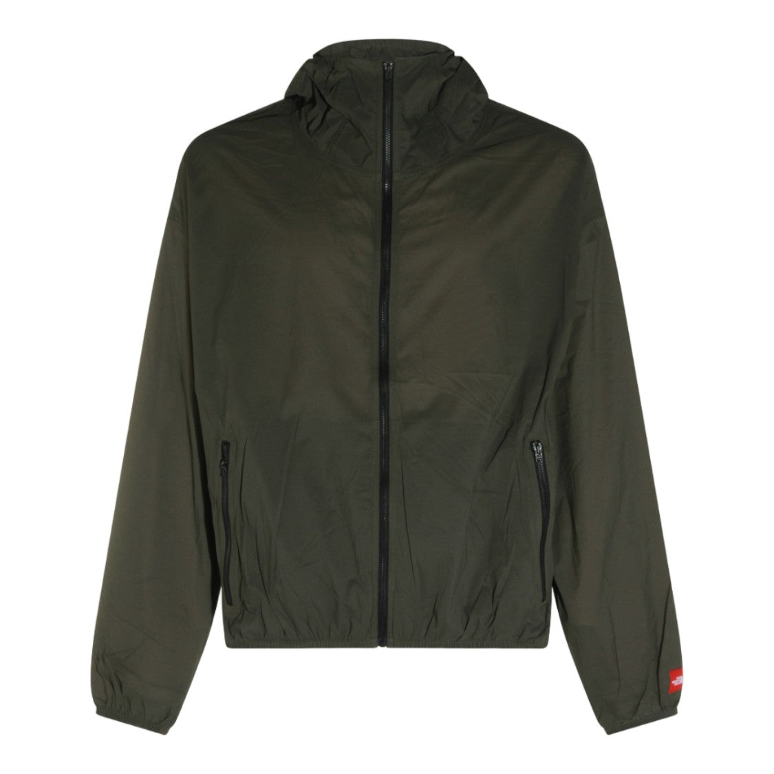 The North Face Minimalist Green Jacket With Front Zipper And Hood