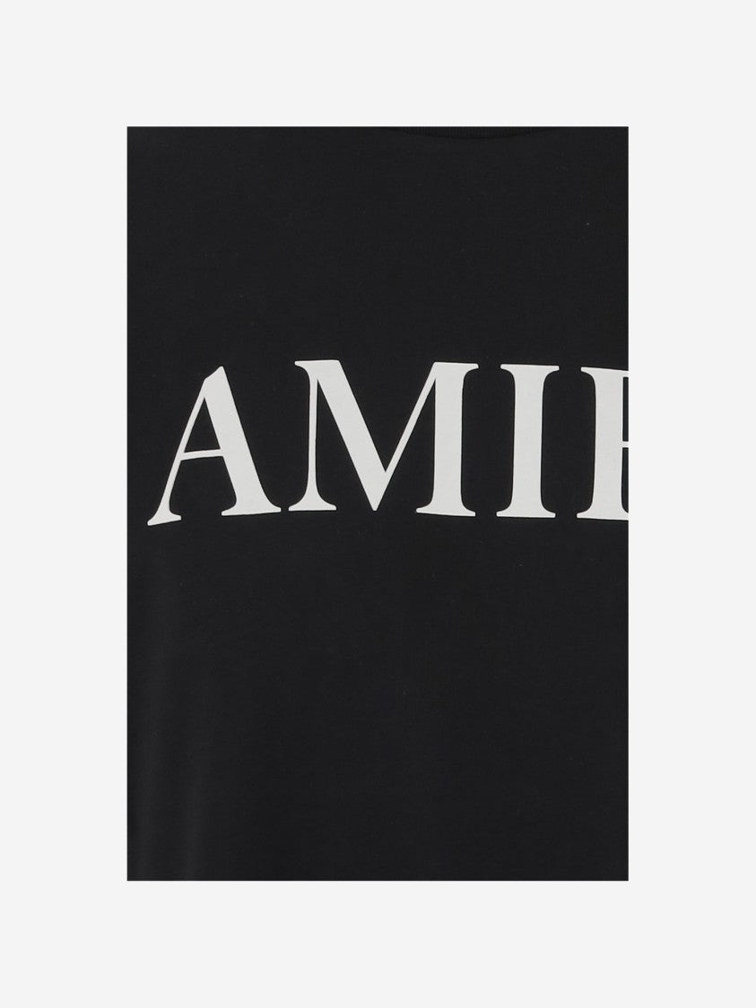 Amiri Crew Neck Cotton T-Shirt With Logo Detail