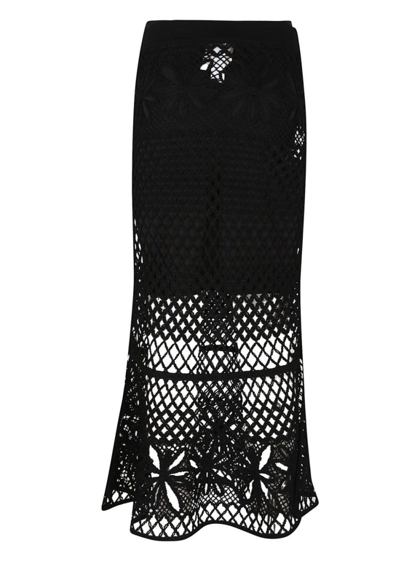 Pinko High-Waisted Mesh Skirt
