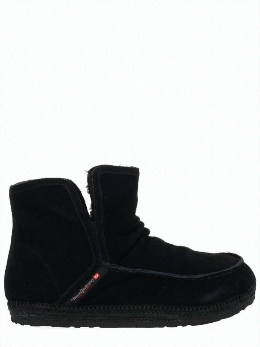 Diesel Soft Suede-Like Black Boots