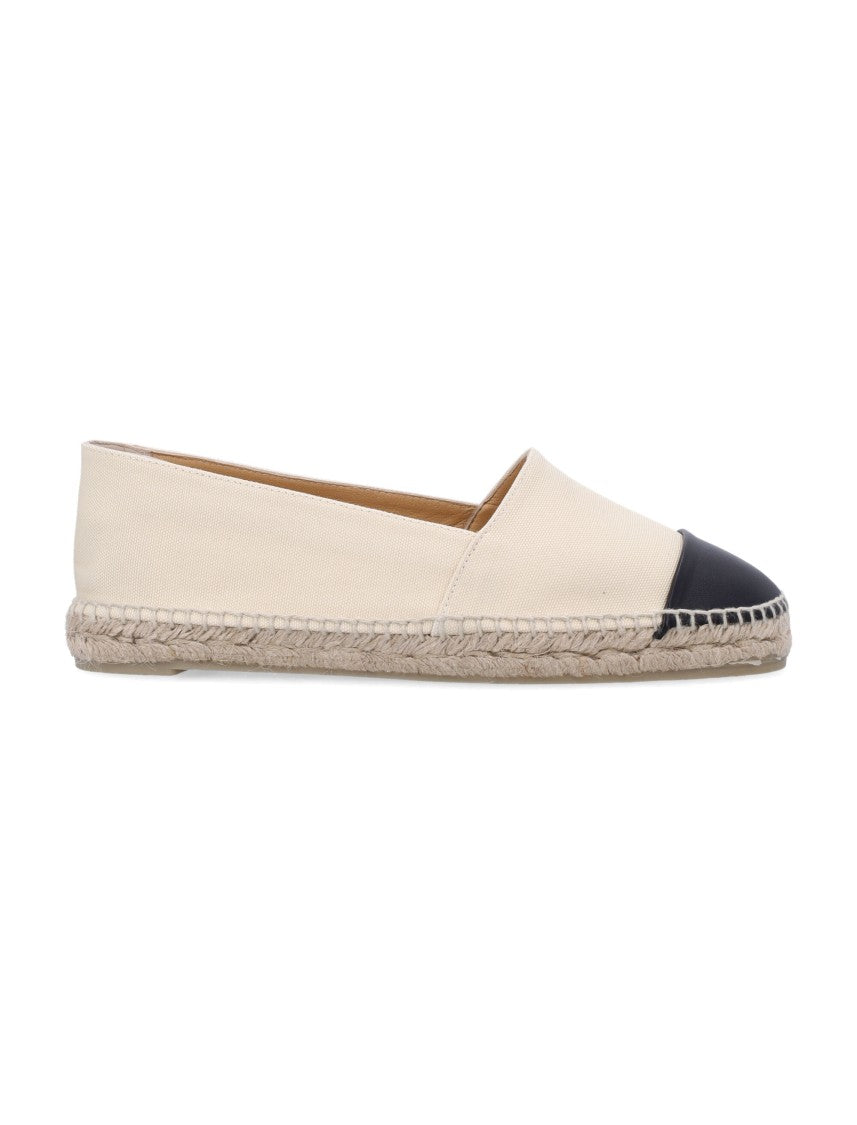 Castaner Canvas Slip-On Espadrilles With Leather Cap Toe