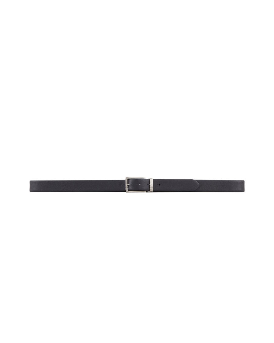 Emporio Armani Blue/Black Reversible Bovine Leather Belt