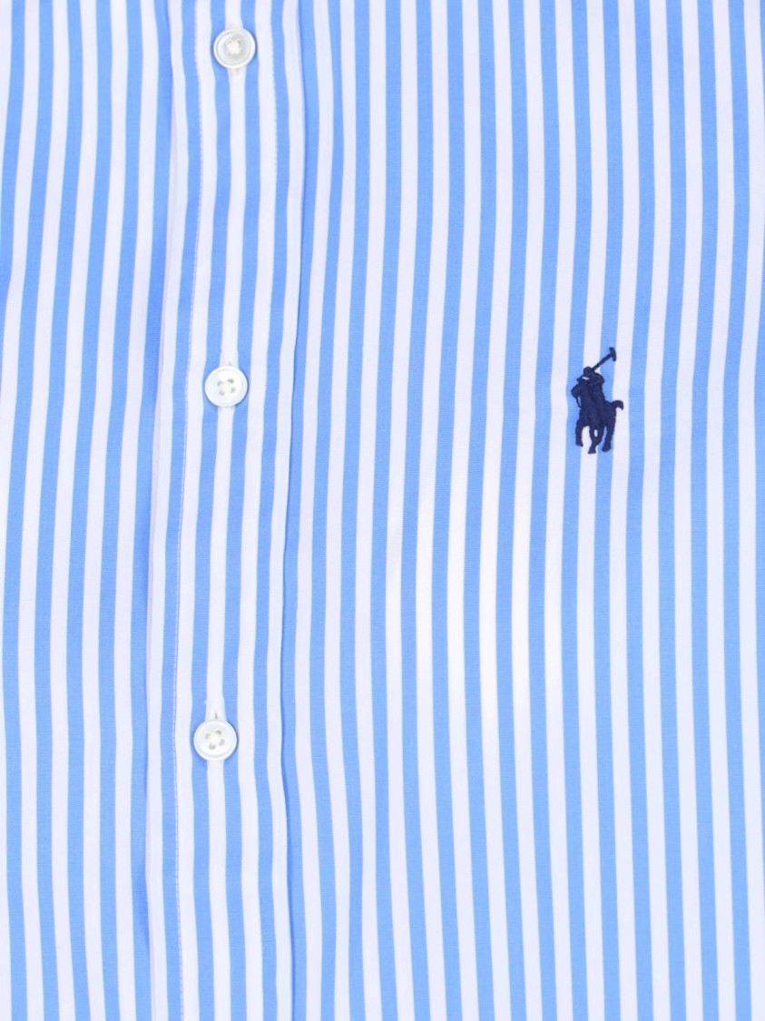 Polo Ralph Lauren Blue Striped Button-Up Cotton Shirt