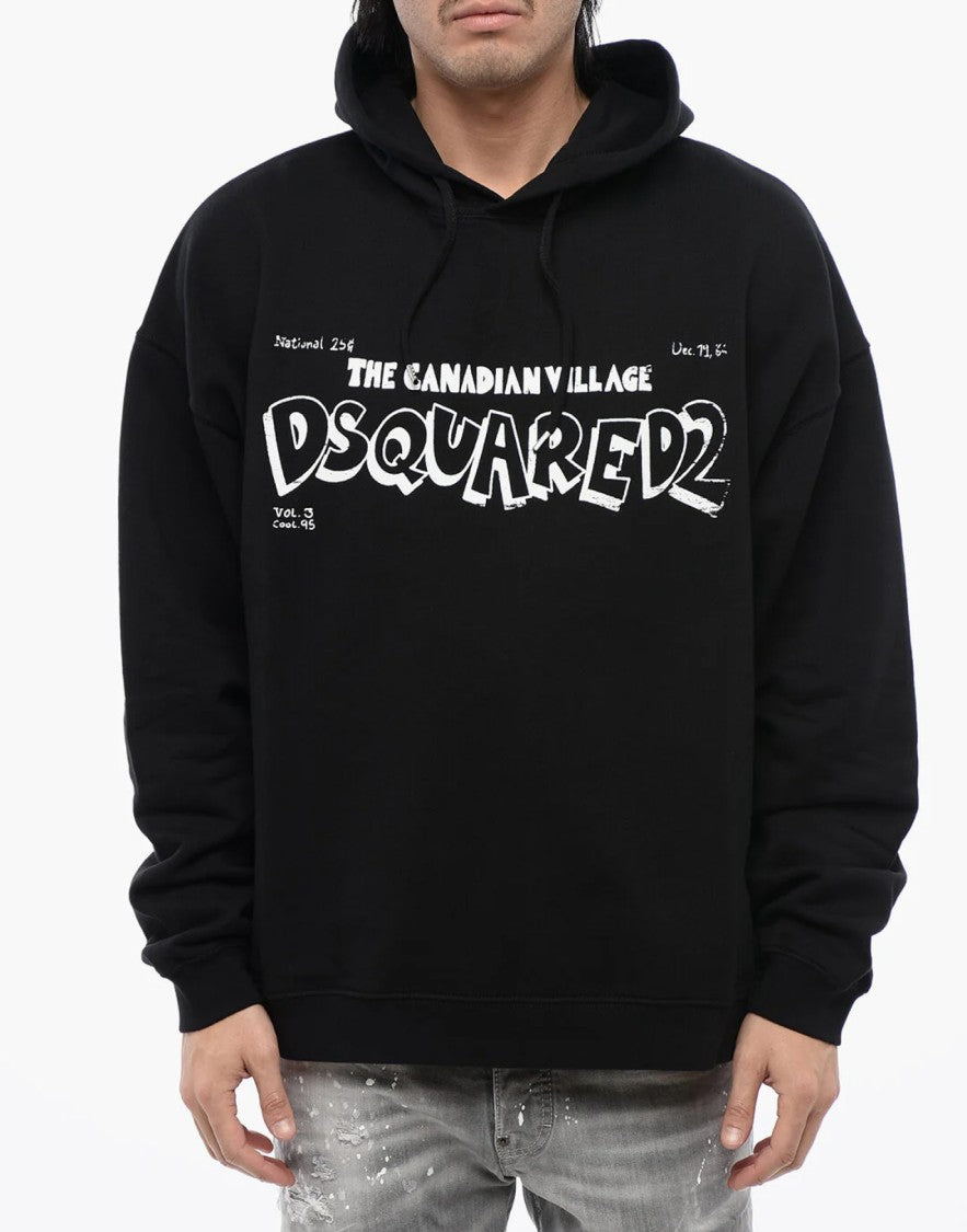 Dsquared2 Canadian Village Logo Loose Fit Hoodie