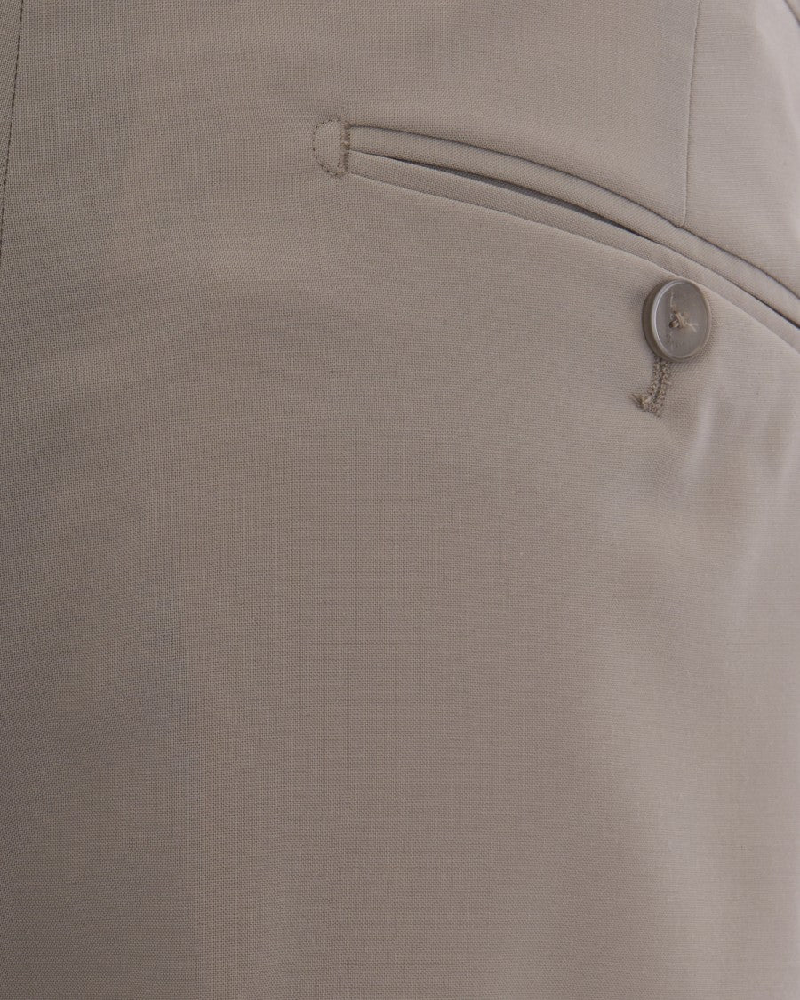 Briglia Beige Chino Pants With Front Pleats And Elegant Details