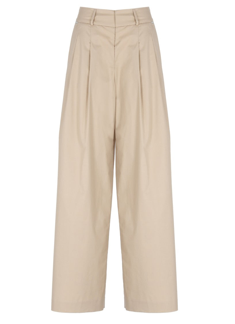 Peserico Beige Light Point Cotton Pants