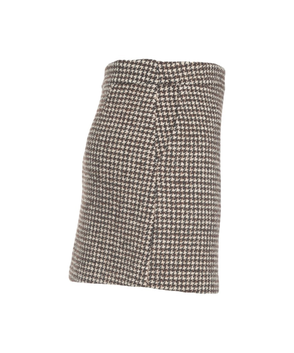 Kaos Houndstooth Miniskirt