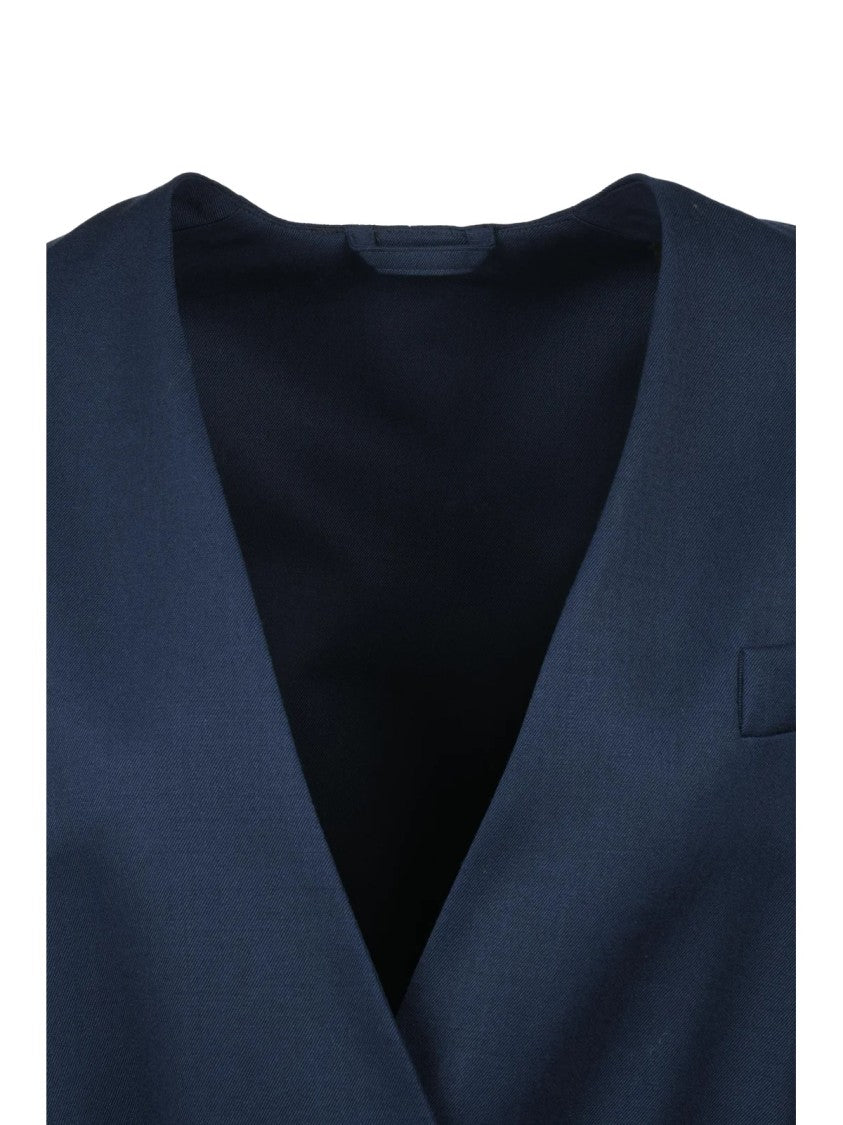 The Attico Double-Breasted Overcoat - Multicolor
