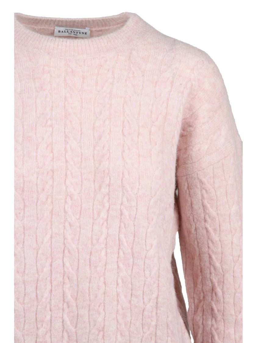 Ballantyne Cable Knit Pullover Crafted From Alpaca Blend