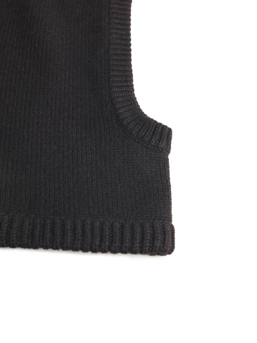 Lisa Yang Balacava 'Astri' In Dark Brown Cashmere