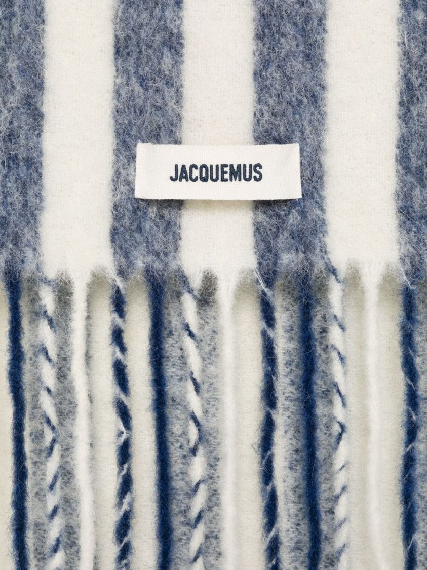 Jacquemus Vertical Striped Scarf With Fringed Ends
