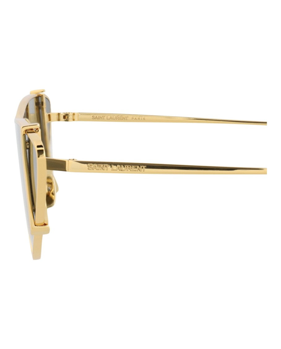 Saint Laurent Cat Eye-Frame Metal Sunglasses