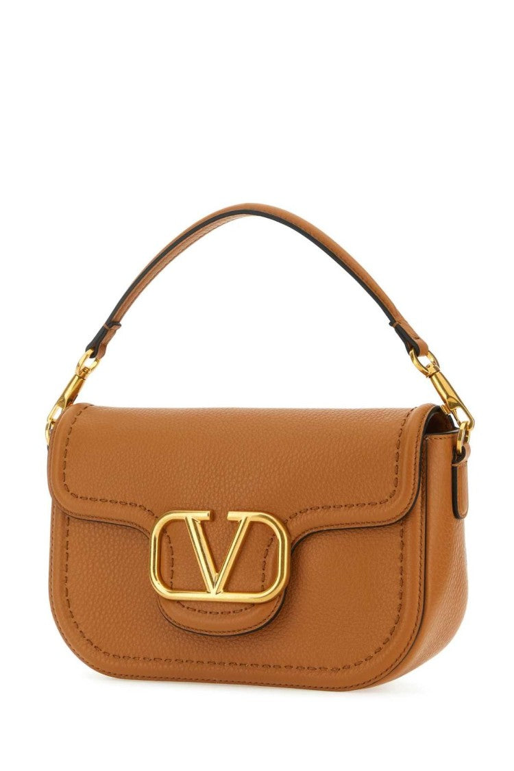 Valentino Garavani Structured Calfskin Leather Shoulder Bag