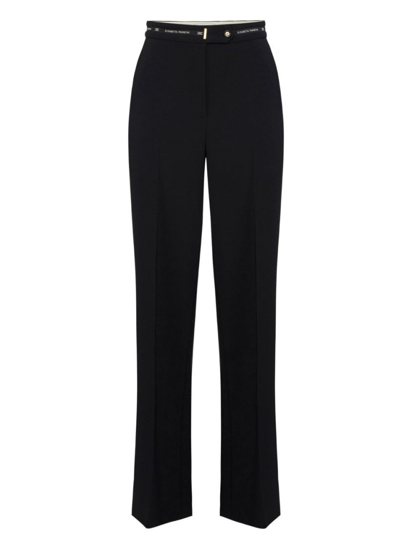 Elisabetta Franchi Wide-Leg Tailored Pants With High Waist