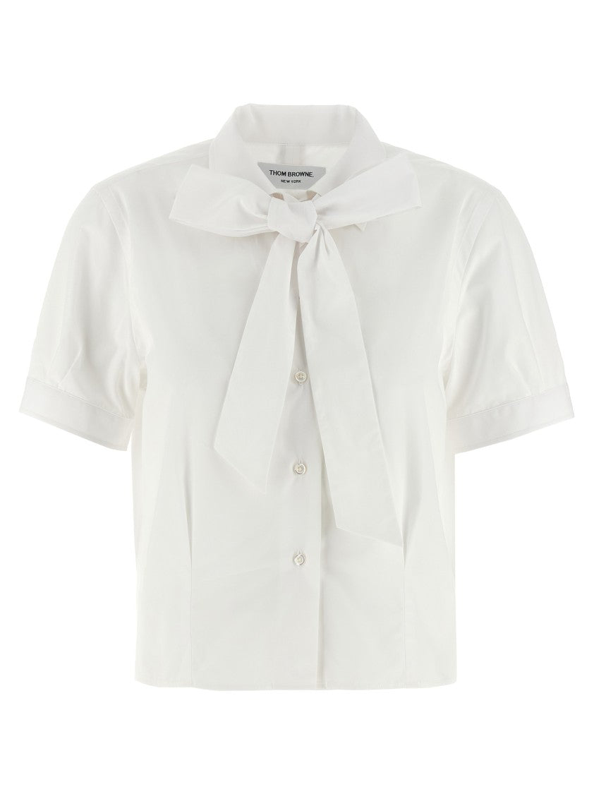 Thom Browne Cotton Poplin Shirt With Removable Sash