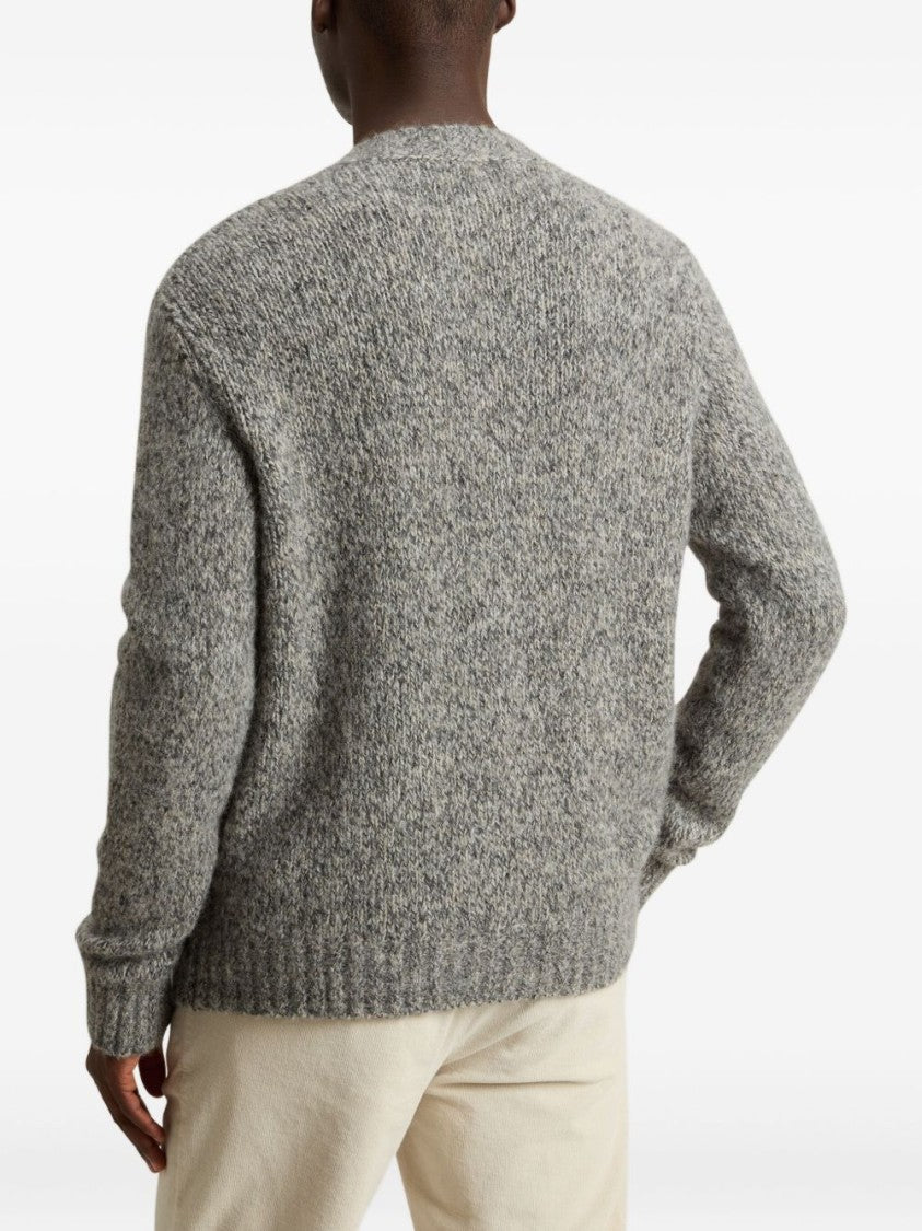 Woolrich Crew Neck Sweater With Ribbed Cuffs