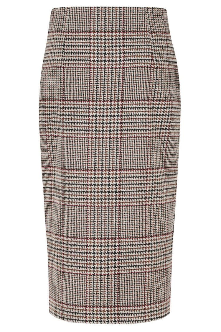 Federica Tosi Brown Welsh-Style Midi Skirt
