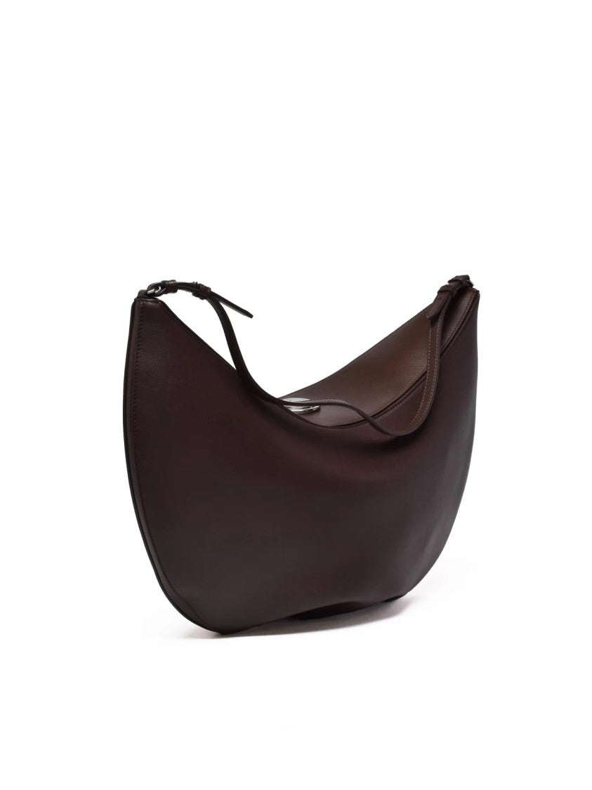 Jacquemus Half Moon Shoulder Bag In Smooth Leather With Magnetic Closure