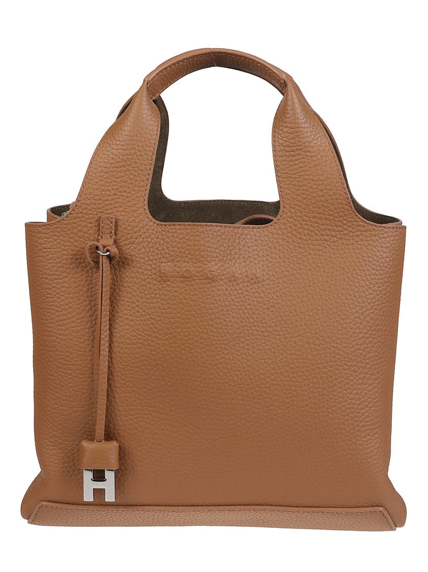 Hogan Small H01r Structured Pebbled Leather Tote Bag