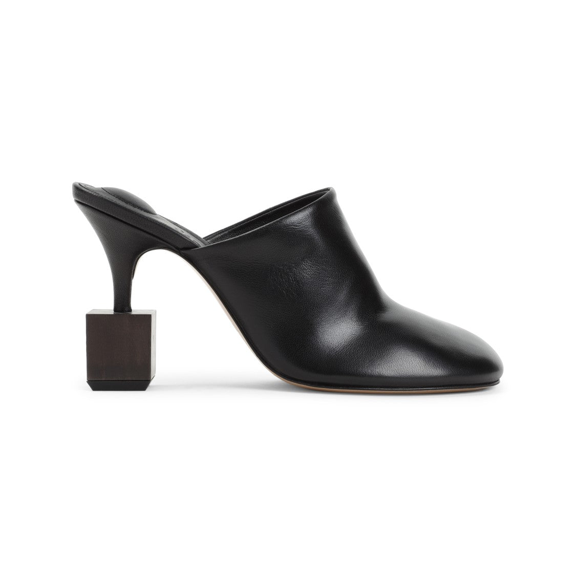 Jacquemus Nappa Leather Slippers With Block Heel Design