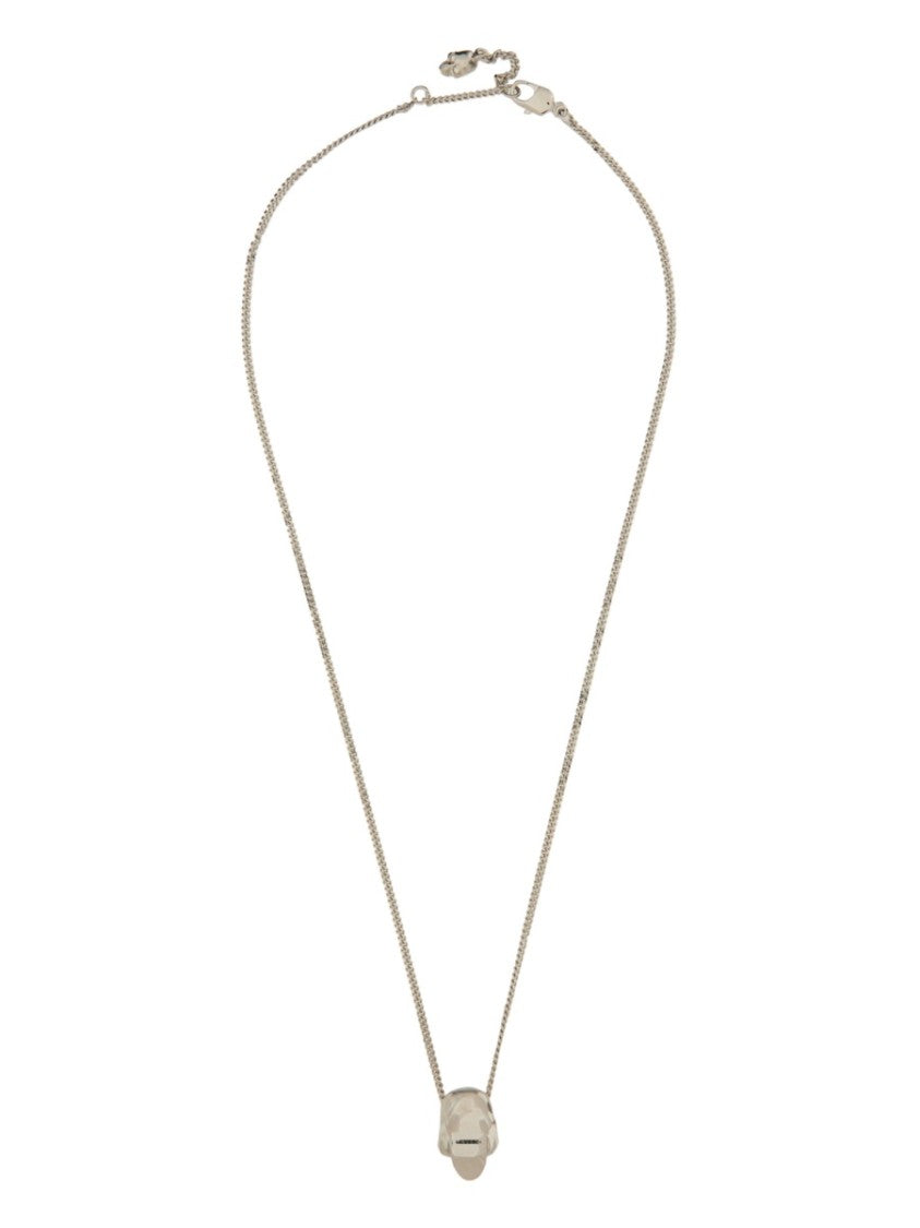 Alexander Mcqueen Brass Chain Adjustable Skull Necklace