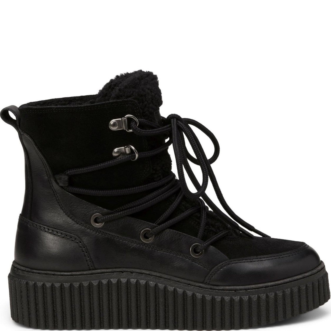 Marc O'polo Black Mo.Bianca N33a Leather Lace-Up Boots