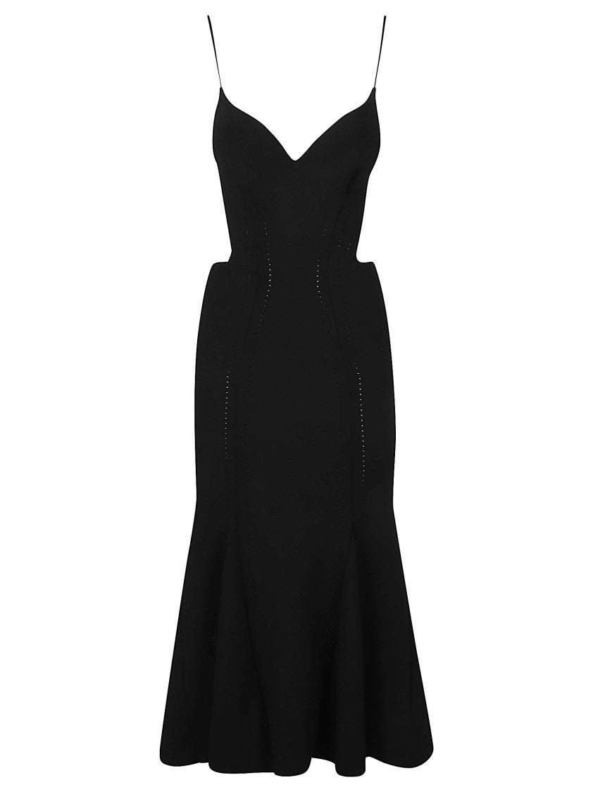 Givenchy Cut-Out Black Knit Maxi Dress With Adjustable Straps