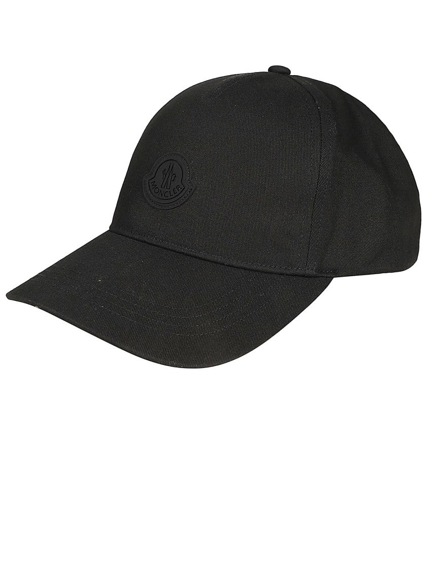 Moncler Gabardine Leather Patch Baseball Cap