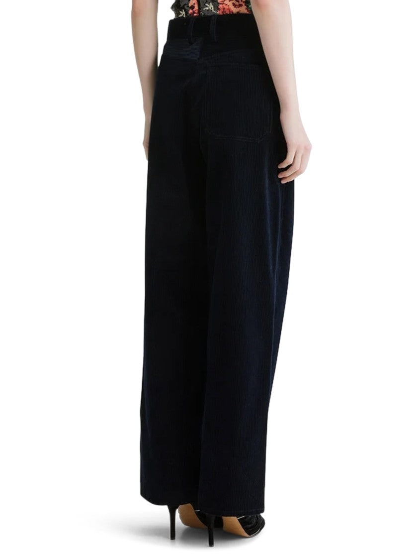 Forte Forte Ribbed Velvet Wide-Leg Cargo Pants