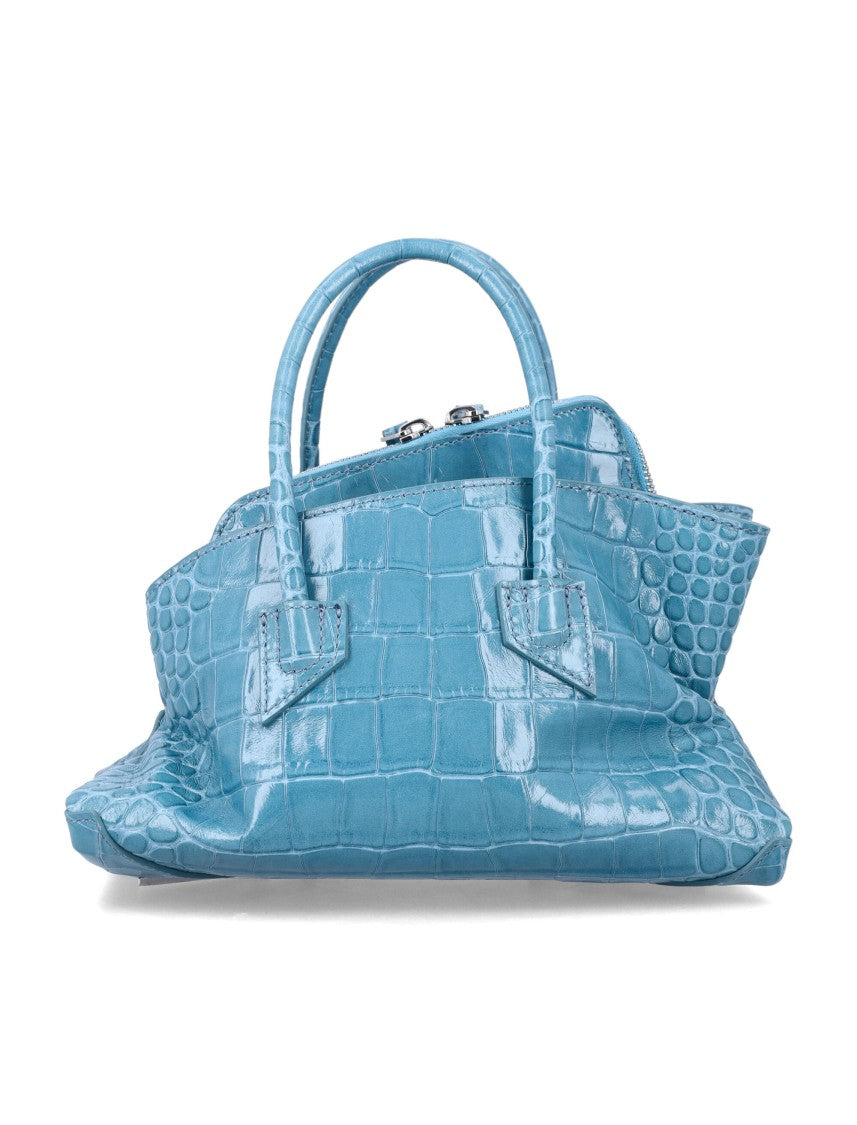 The Attico La Passeggiata Mini Croc-Embossed Bag