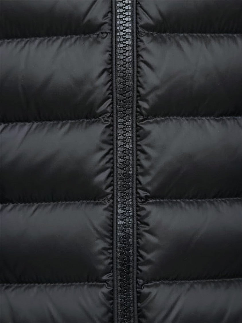 Moncler Quilted Padded Jacket With Contrasting Knit Sleeves