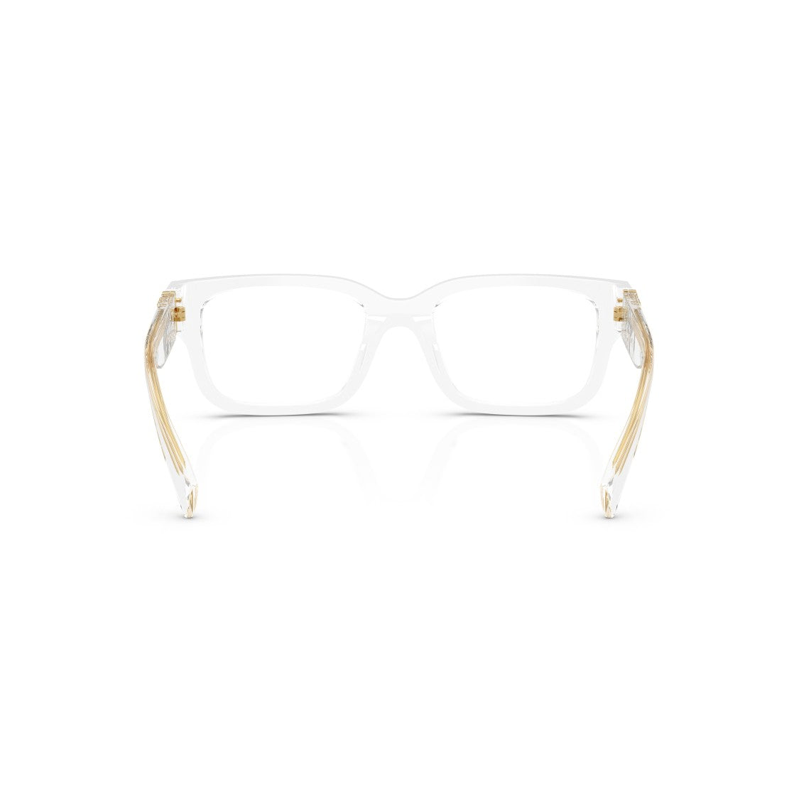 Miu Miu 0Mu 02Yv Transparent Acetate Square Frame Eyeglasses