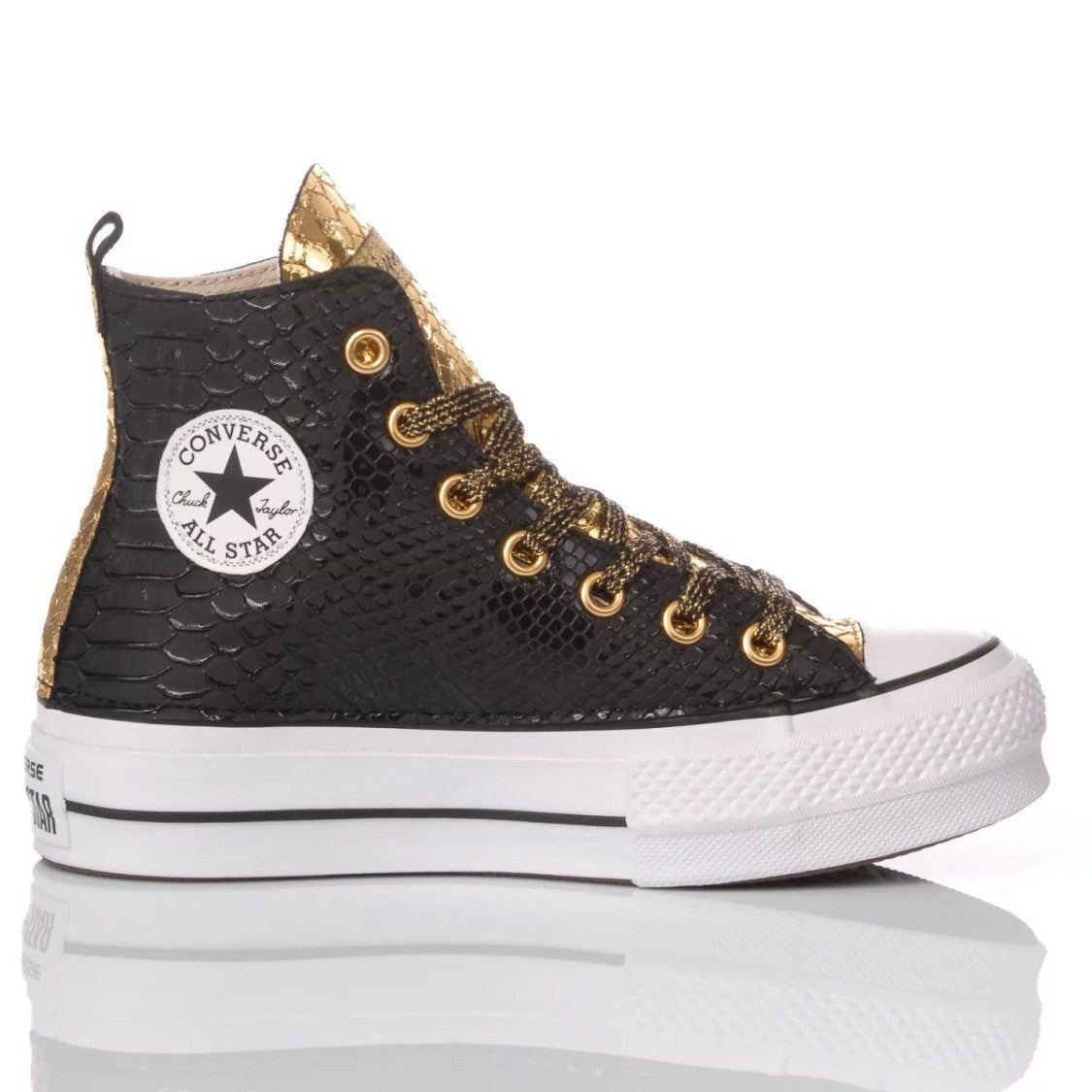 Converse Platform Snake Black Gold