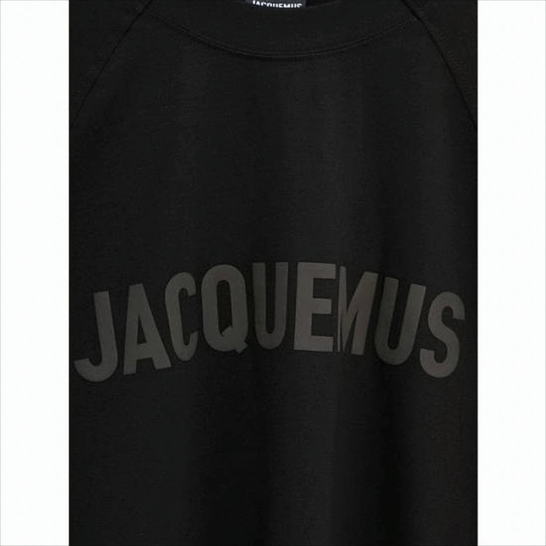 Jacquemus Relaxed Fit Black T-Shirt With Tonal Logo