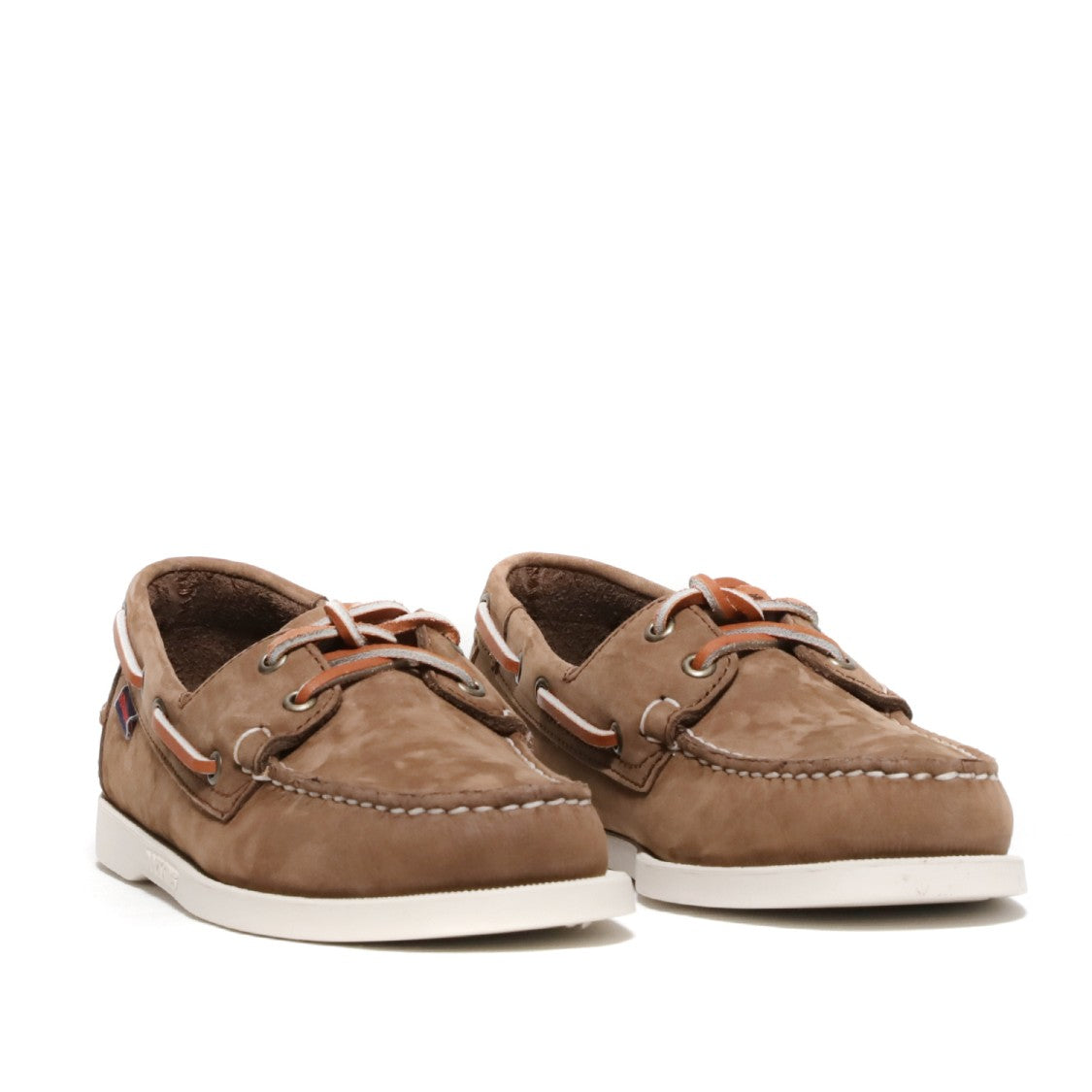 Sebago Docksides Portland Moccasin In Brown Nubuck