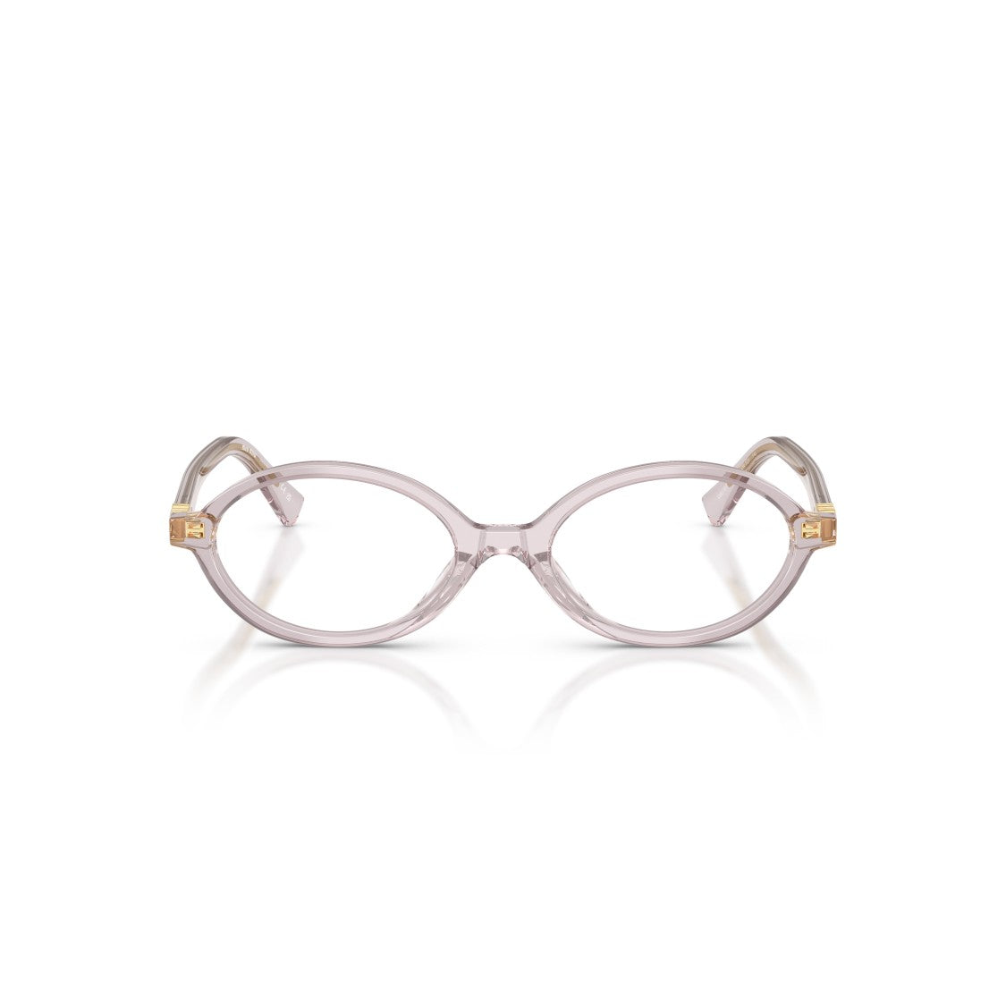 Miu Miu 0Mu 01Xv Translucent Acetate Oval Frame Eyeglasses
