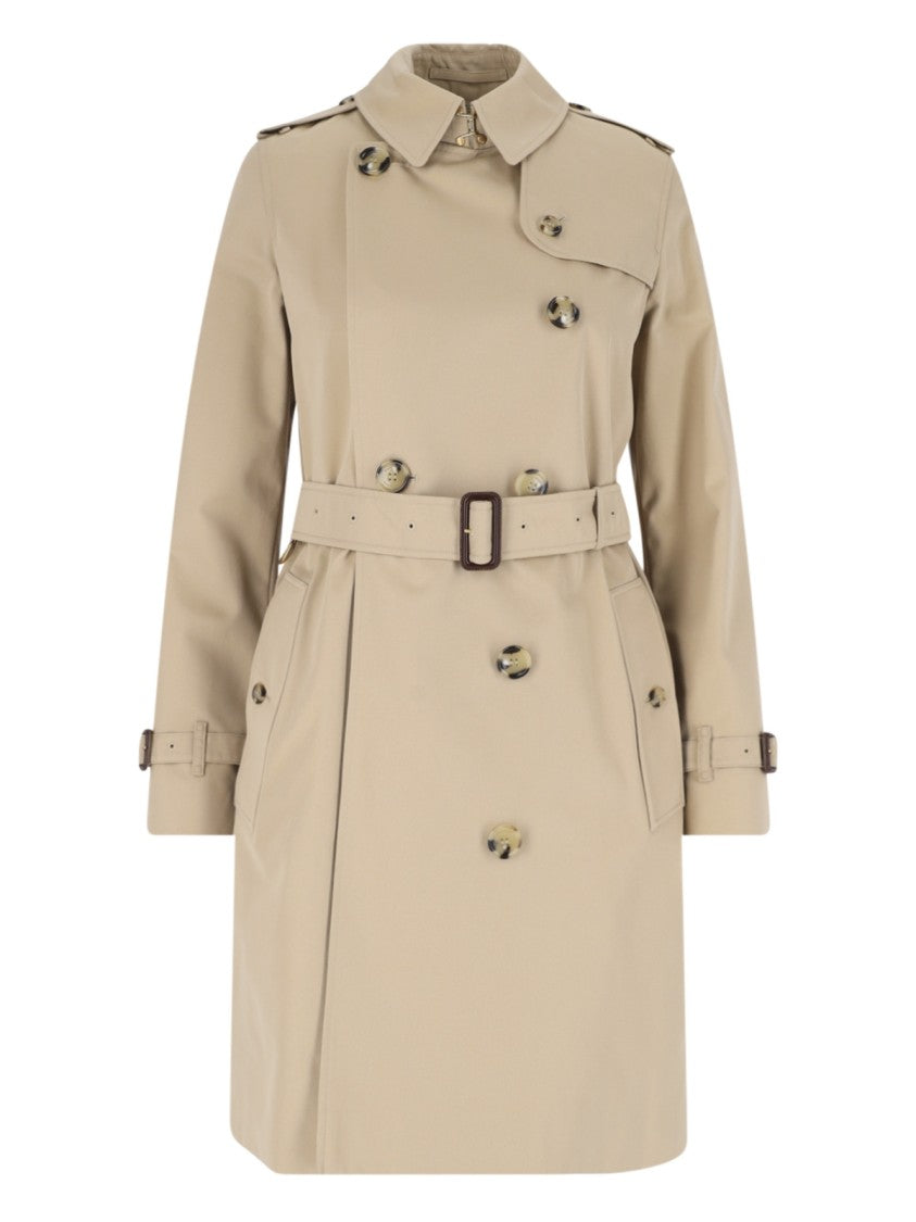 Burberry Beige Cotton Heritage Kensington Trench Coat