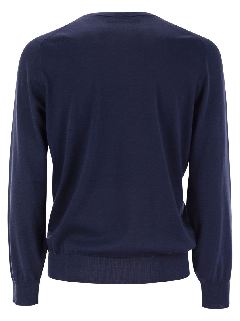 Brunello Cucinelli Lightweight Cotton Sweater With Ribbed Details