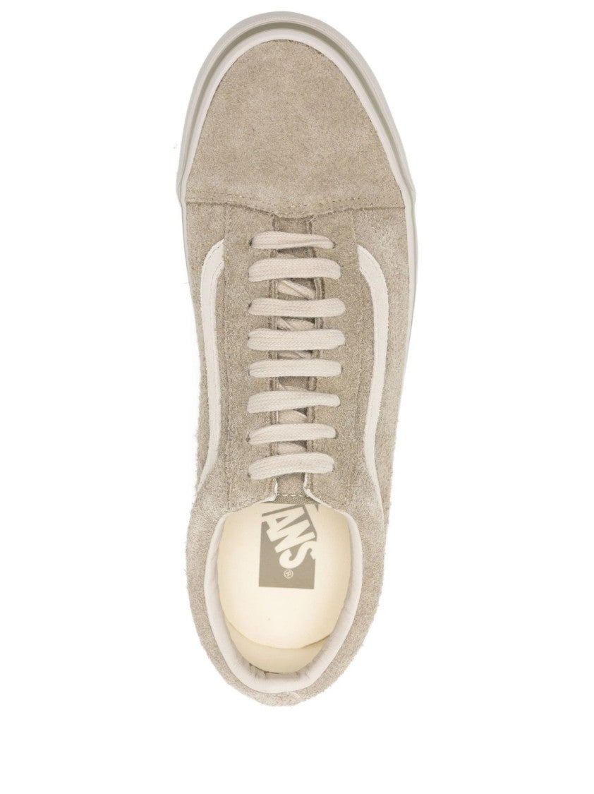 Vans Textured Suede Low-Top Sneakers With Off-White Side Stripe