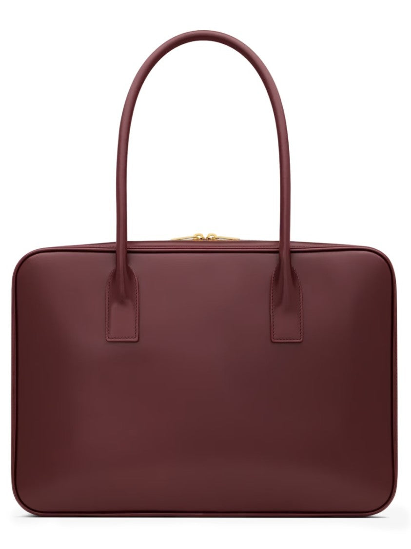 Saint Laurent Burgundy Sac De Jour Lamb Leather Tote Bag